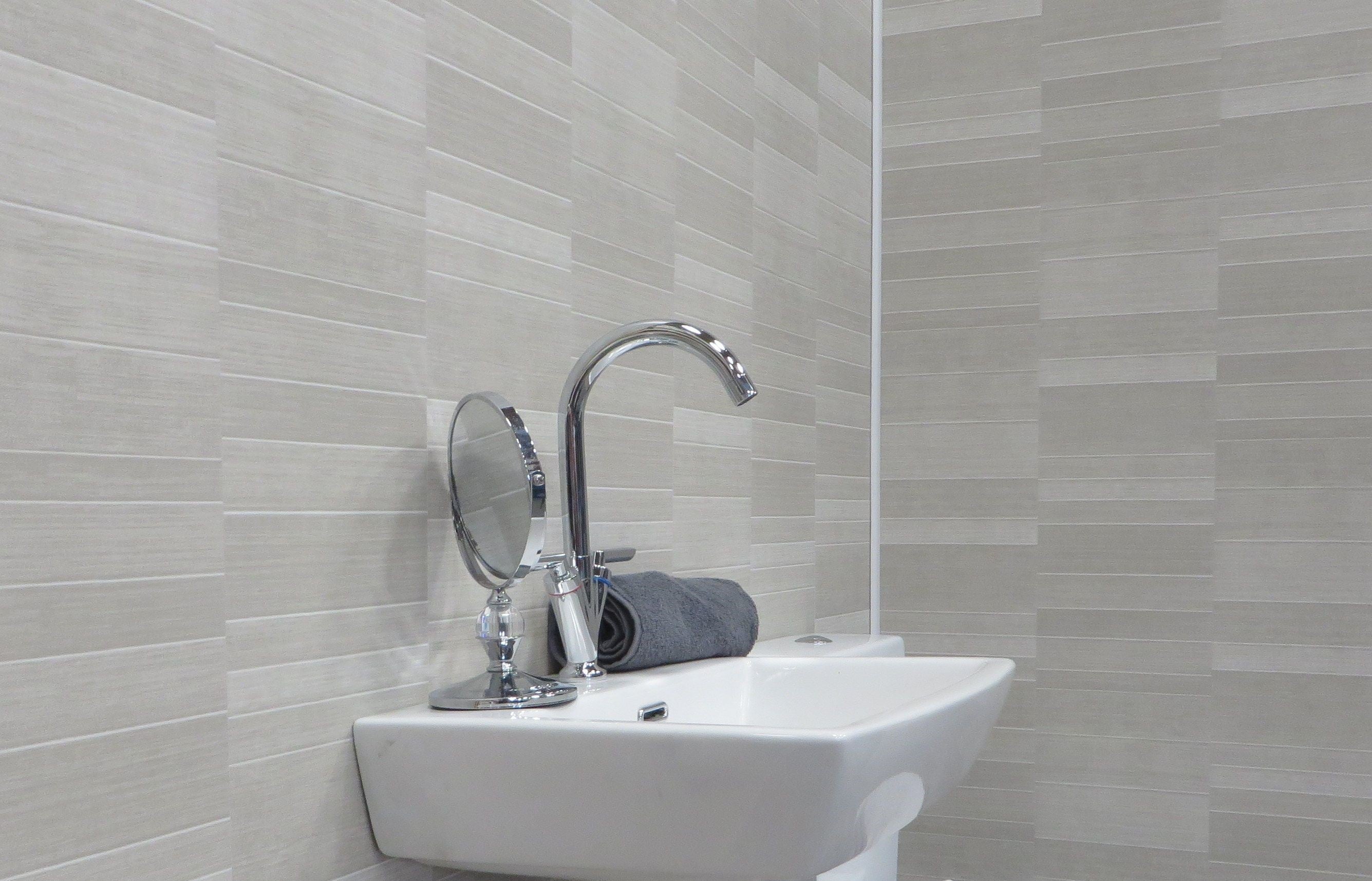 Cladding World’s stylish panels are a cost-effective alternative to tiles. With no grouting the process is made easy.
