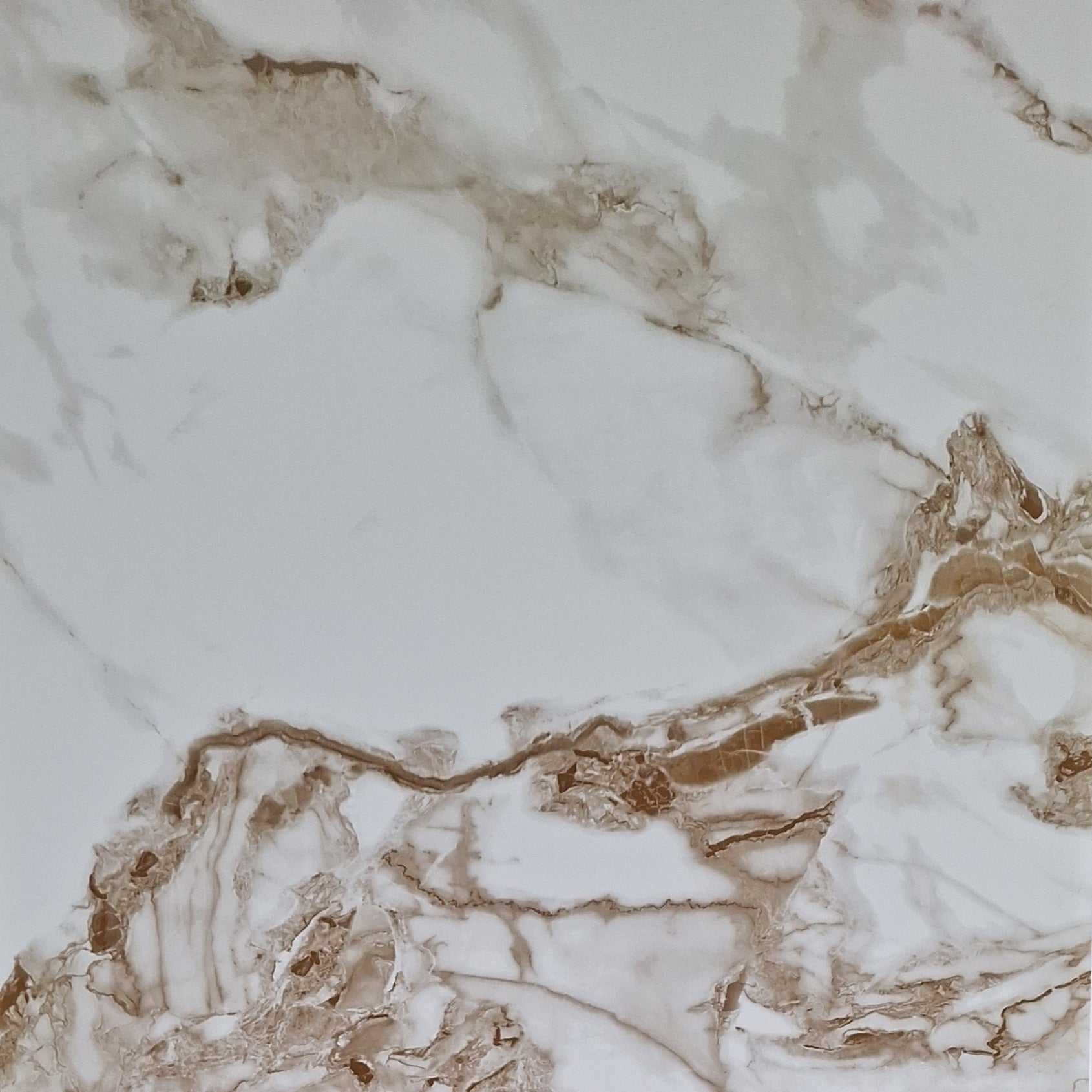 Gold Vein White Marble 10mm PVC Panel