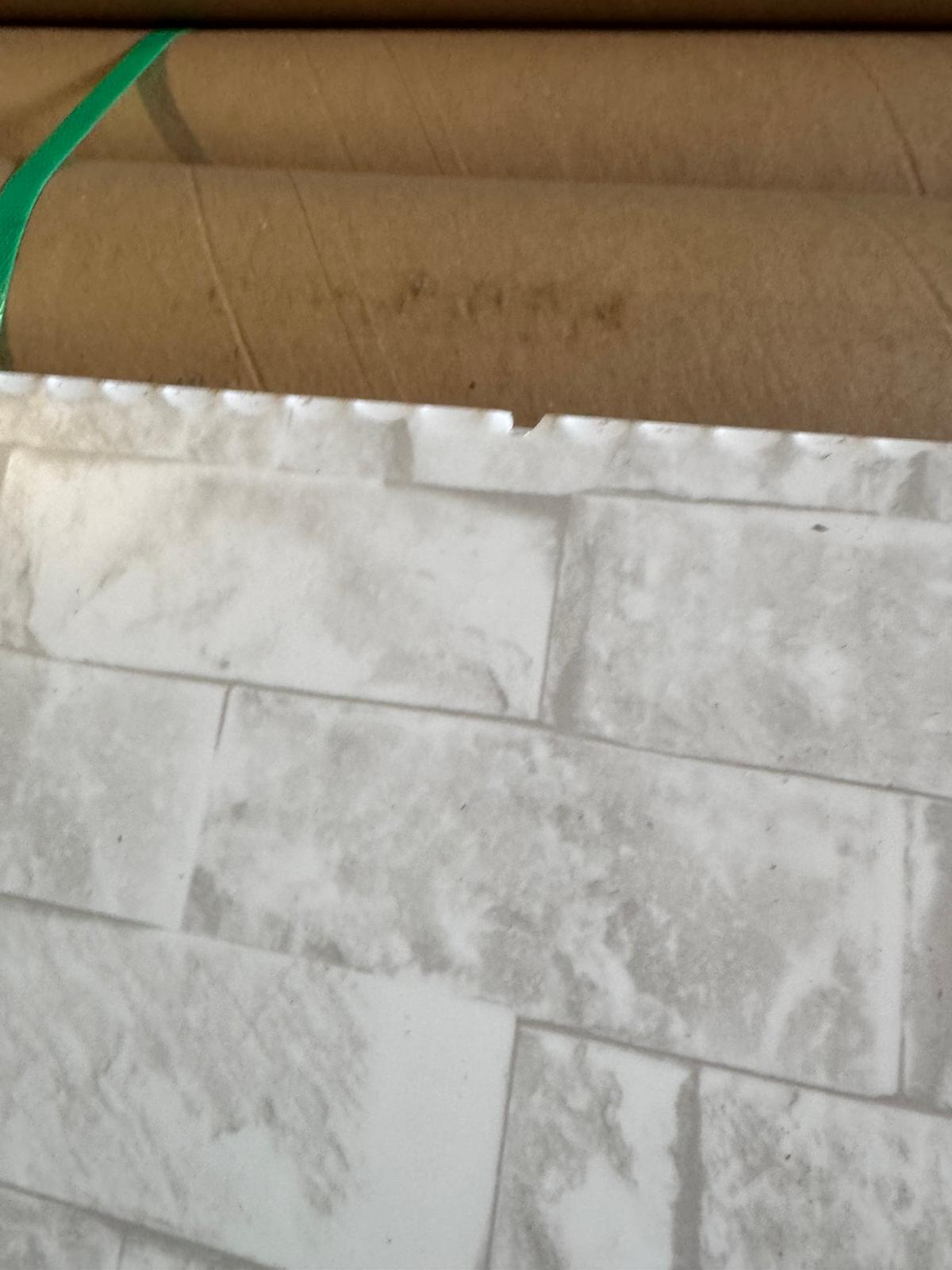 Polished White Grey Brick 10mm Bathroom Cladding PVC Shower Panels Factory second