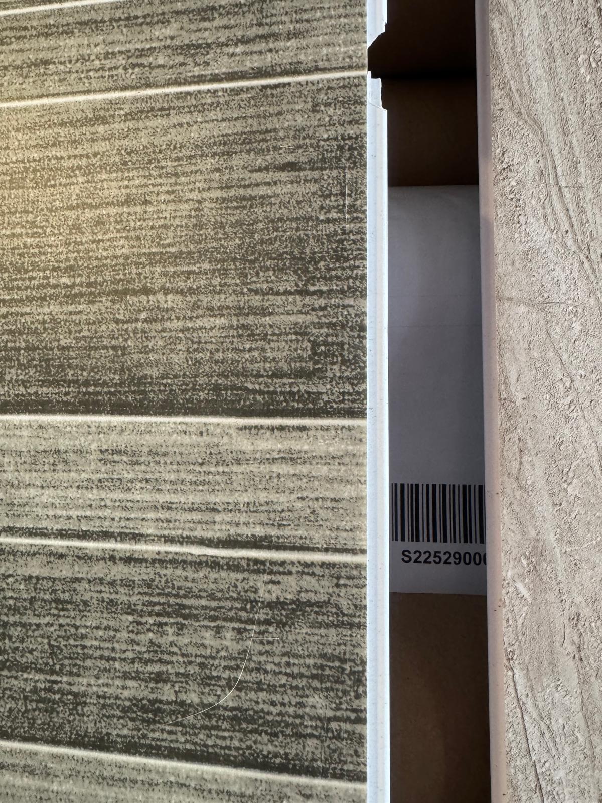 Dark Grey Small Tile 10mm PVC Panel Minor Damage