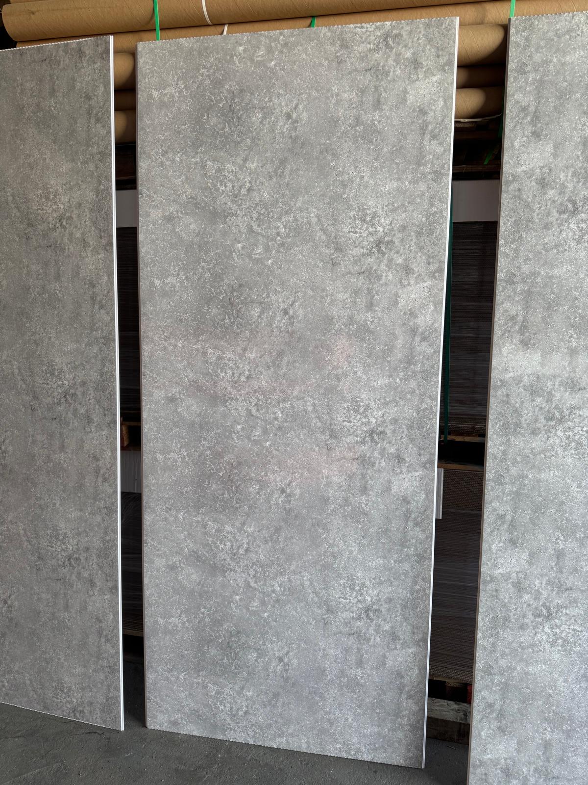 Concrete Grey 10mm Bathroom Cladding PVC Panels Factory Seconds
