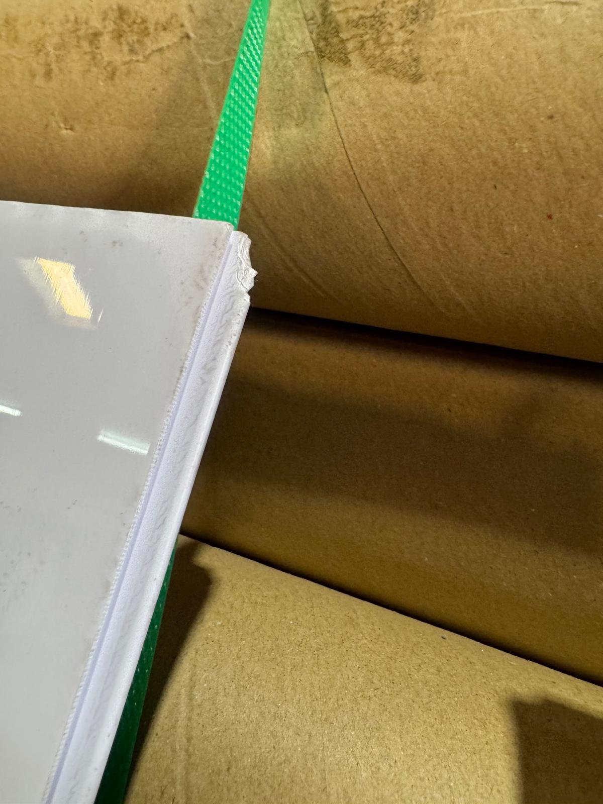 Gloss White 10mm PVC Panels Minor Damage