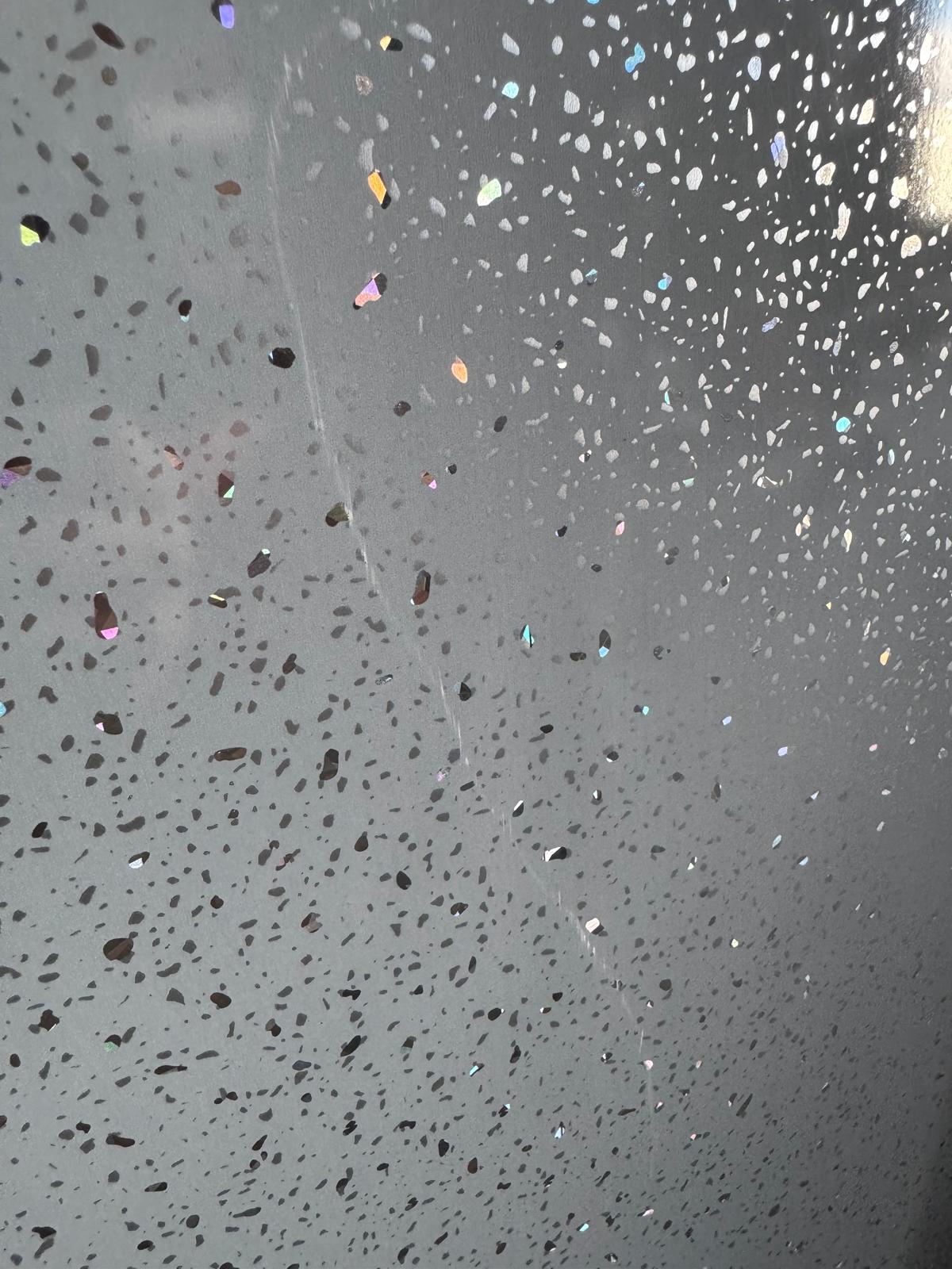 Grey Sparkle 10mm Bathroom Cladding Shower Wall Panels Minor Damage