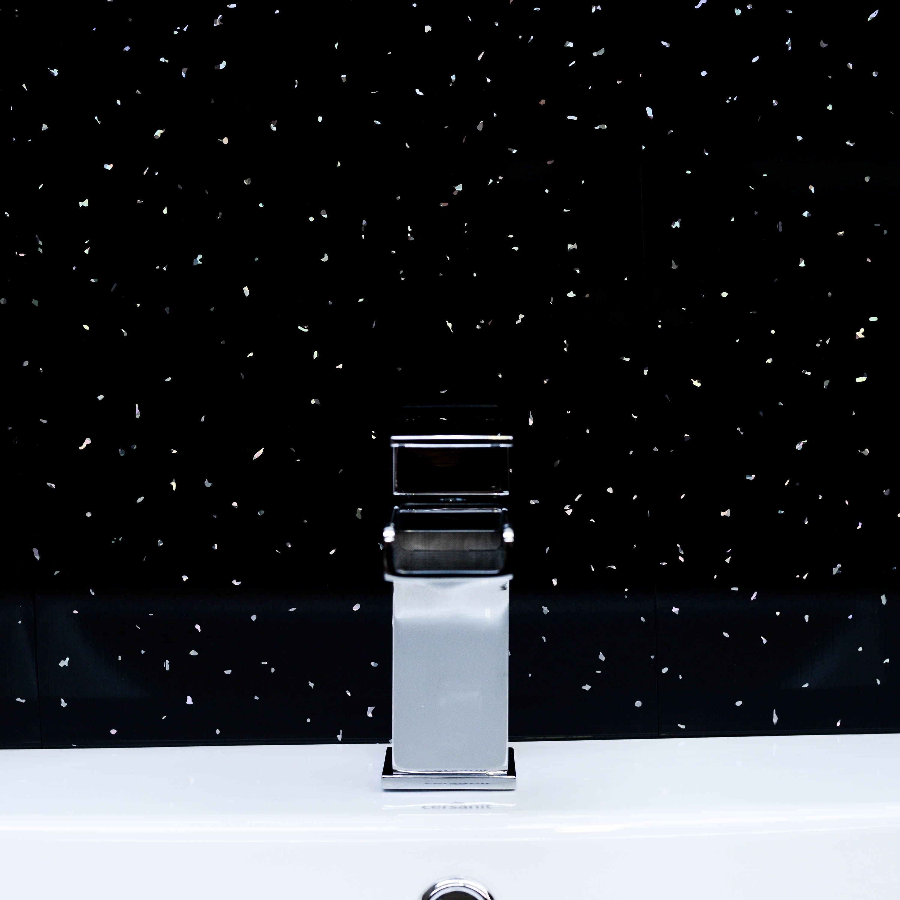 Black Sparkle 5mm PVC Cladding Panel