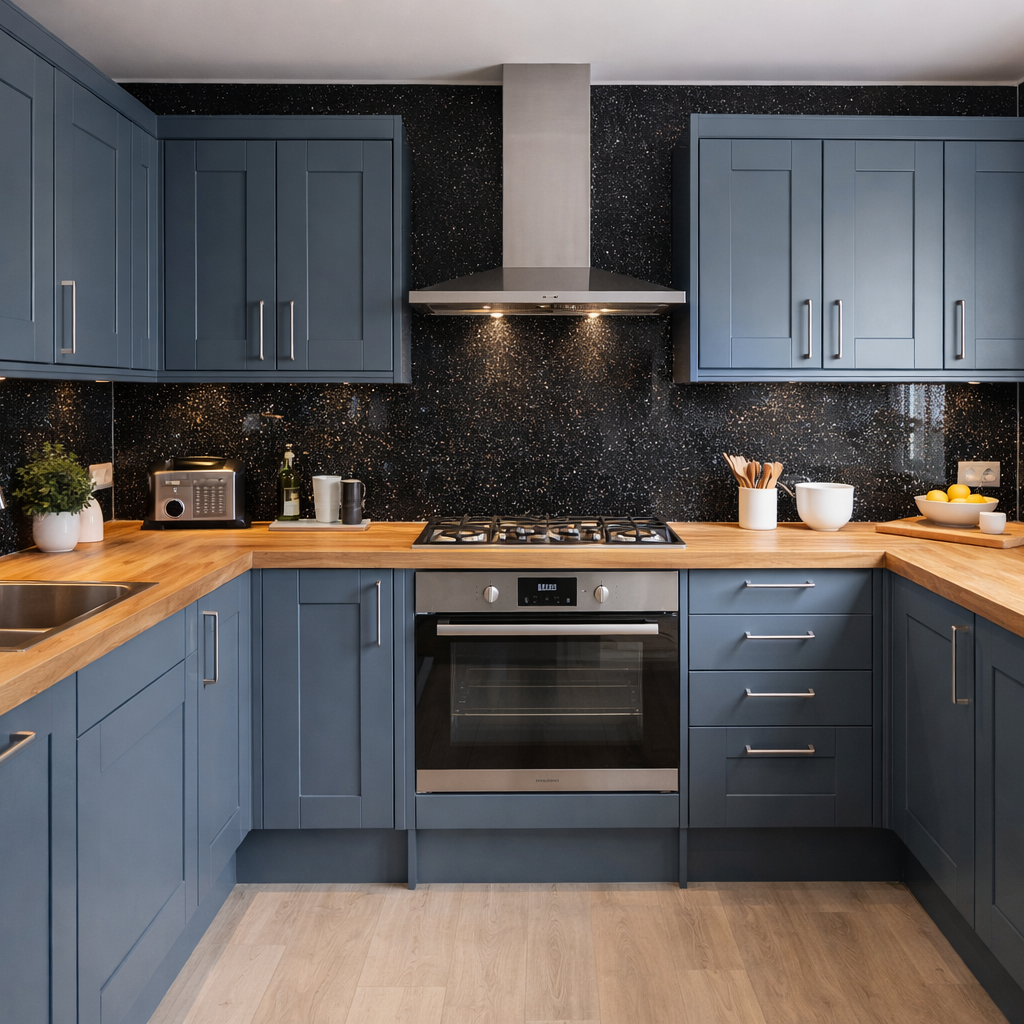 Black Sparkle 5mm PVC Cladding Panel