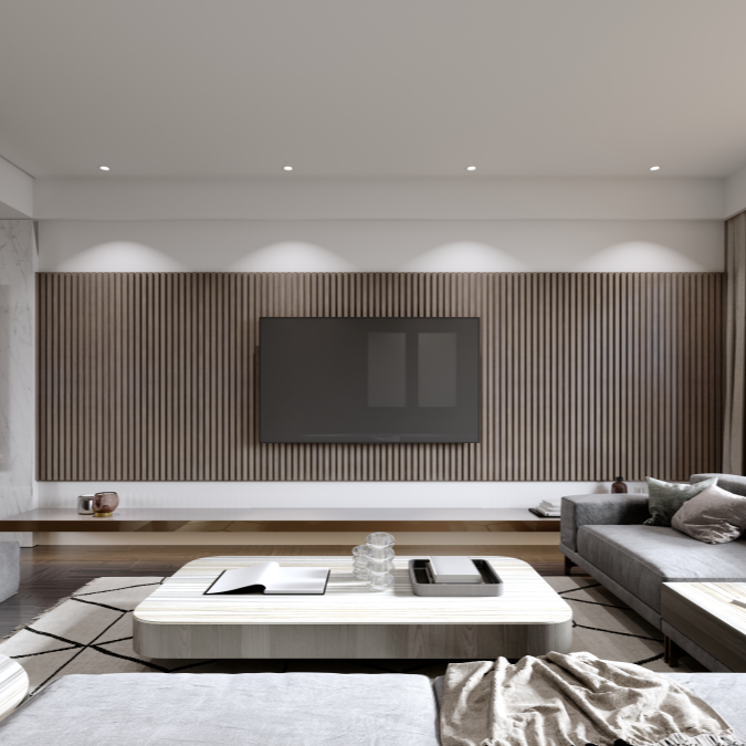 Premier Acoustic Slat Wall Panel Charcoal