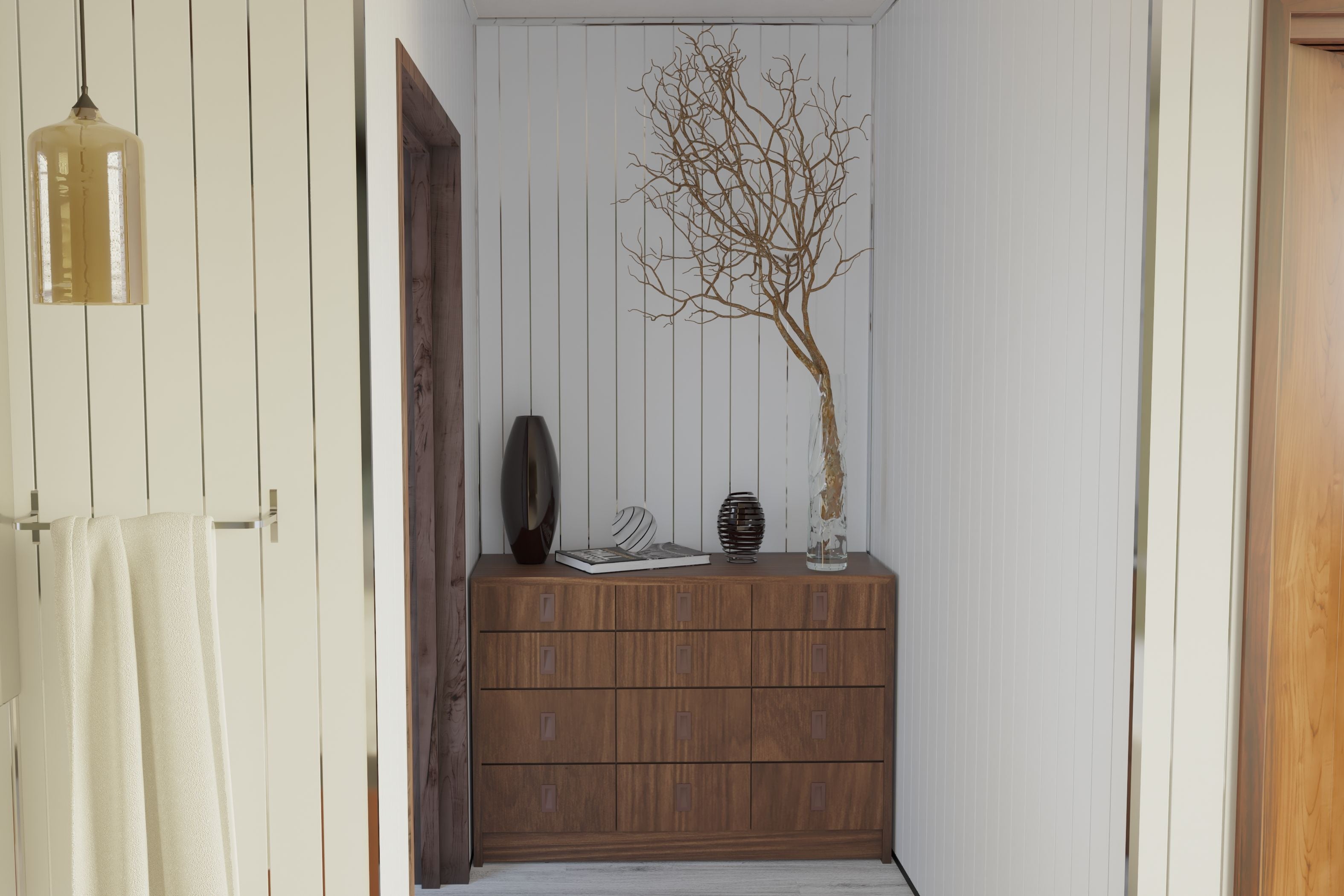 Gloss White & Chrome 5mm PVC Cladding Panel