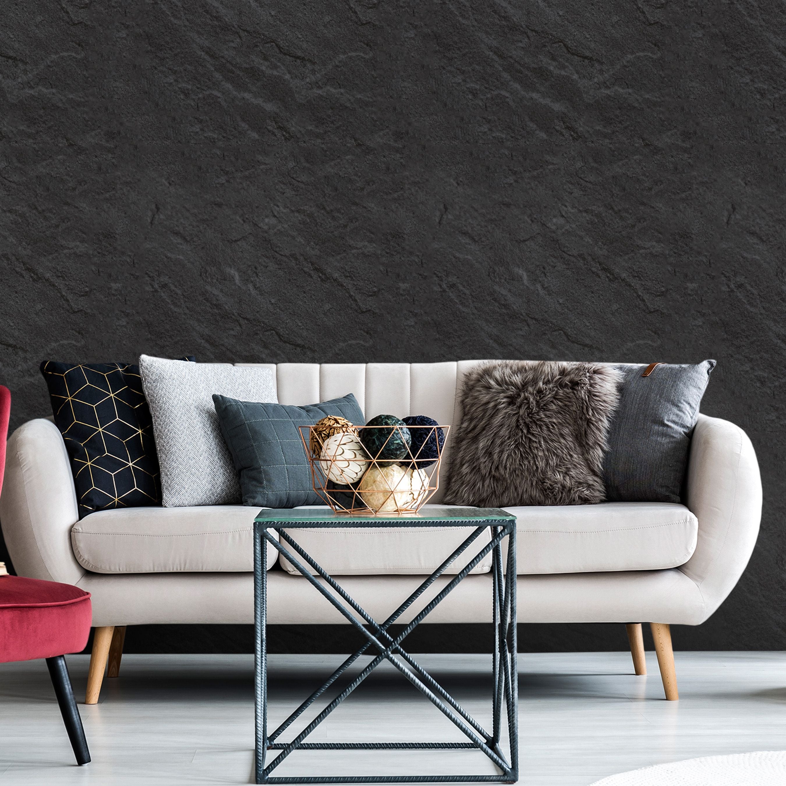 Sample of Hewn Slate 5mm Bathroom Wall Panels PVC Cladding