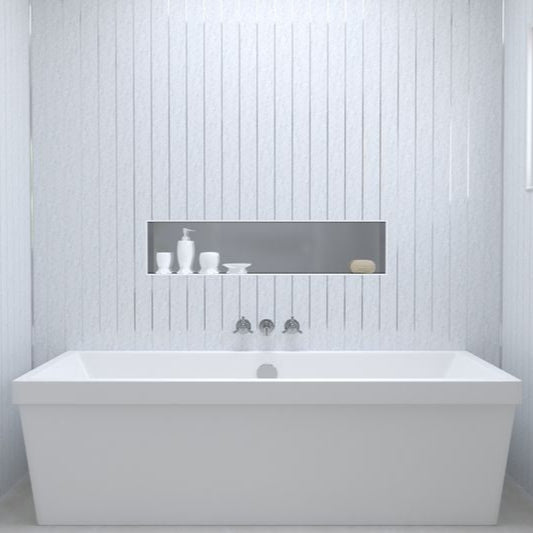 Light Grey Marble & Chrome 5mm PVC Panel