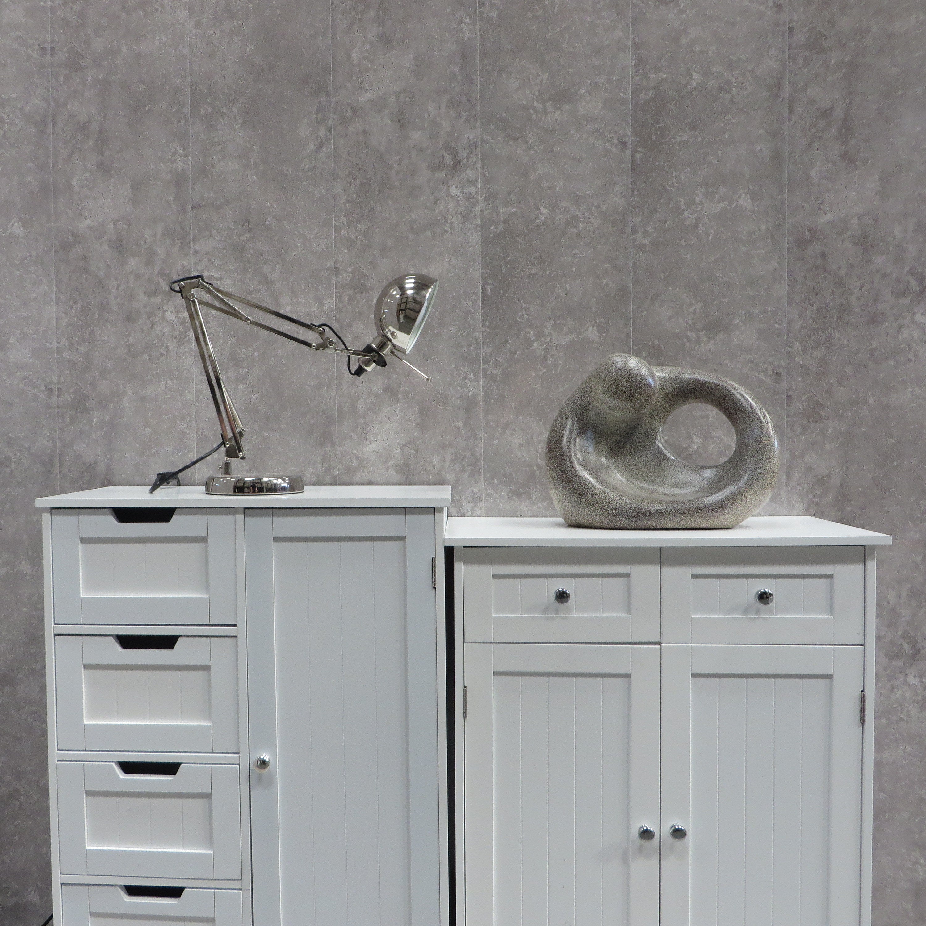 Sample of Concrete Grey 5mm Bathroom Cladding PVC Wall Panels