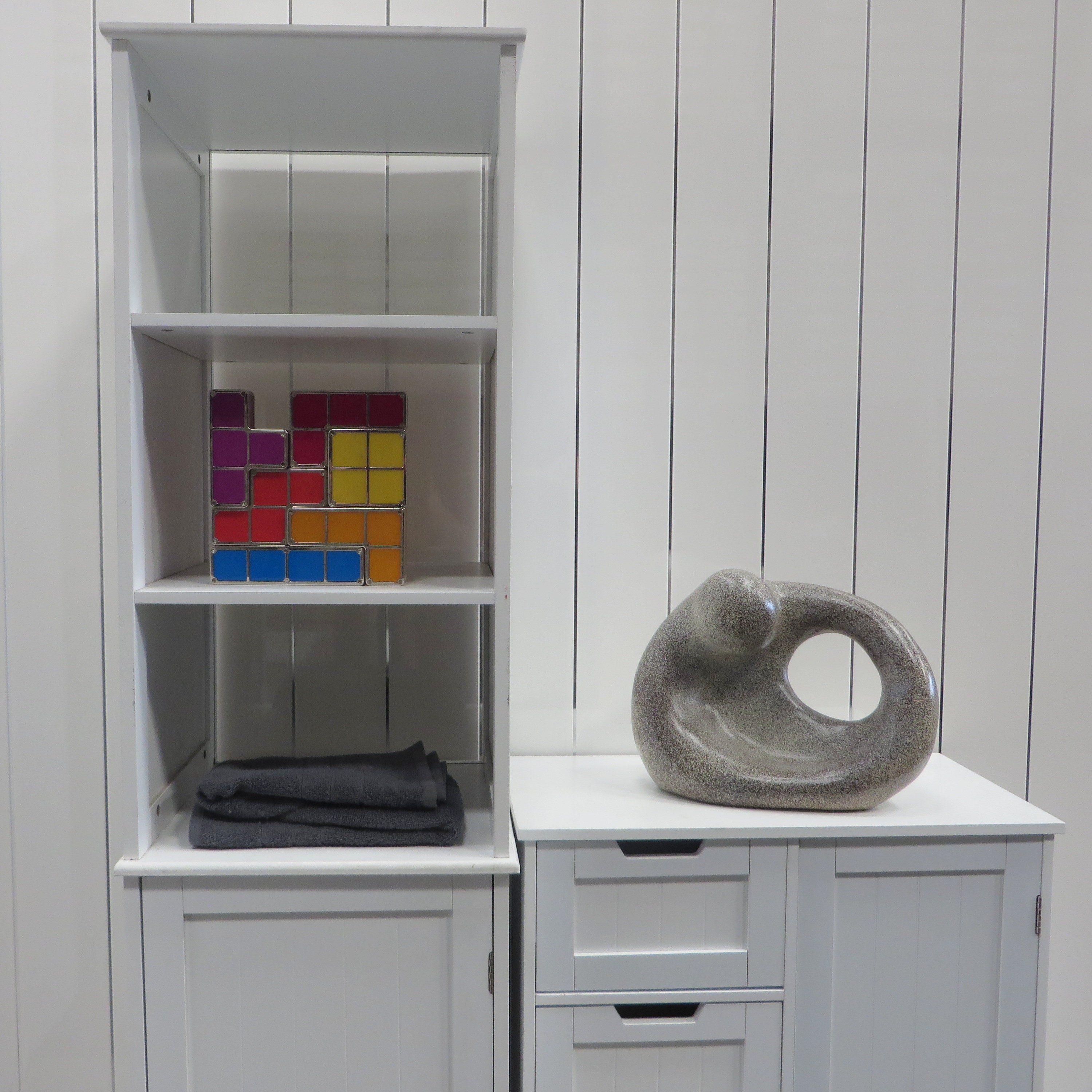 Gloss White & Chrome 5mm PVC Cladding Panel