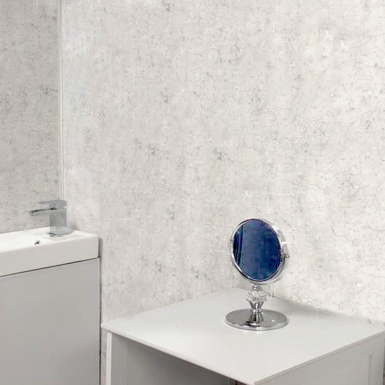 White Alabaster Marble 10mm Bathroom Cladding Shower Wall Panels