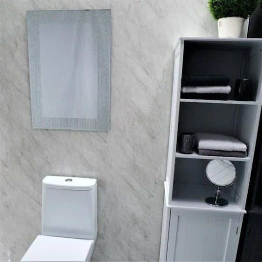 Grey Marble 10mm Bathroom Cladding PVC Shower Panels