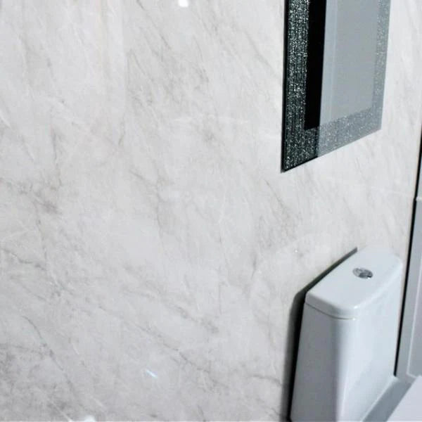 Sample of Grey Marble 10mm Bathroom Cladding PVC Shower Panels