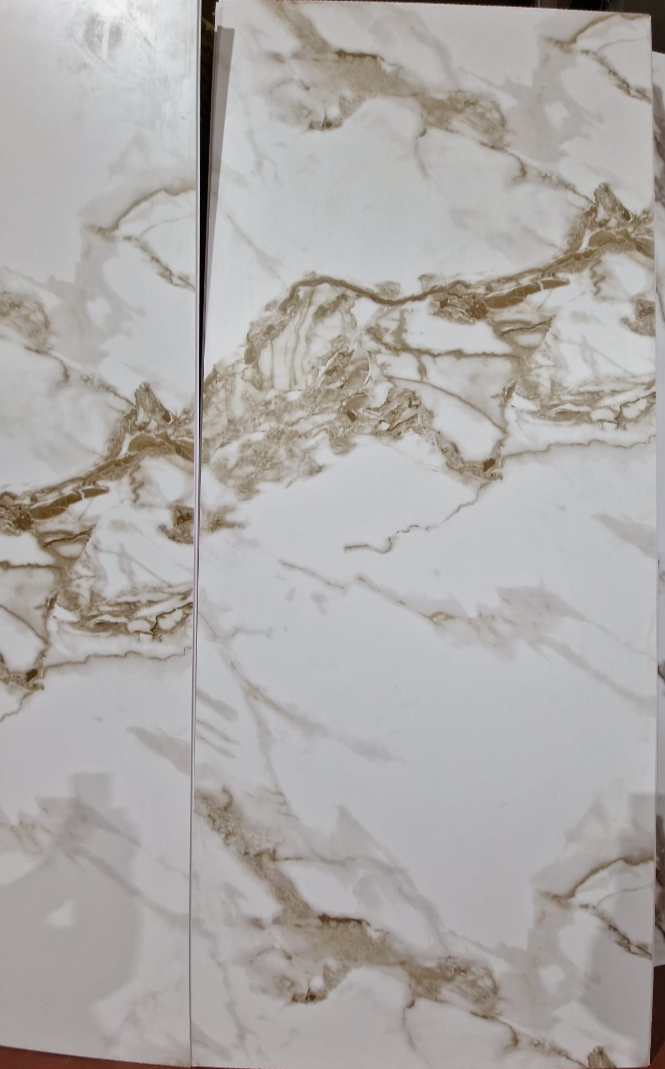 Gold Vein White Marble 10mm PVC Panel