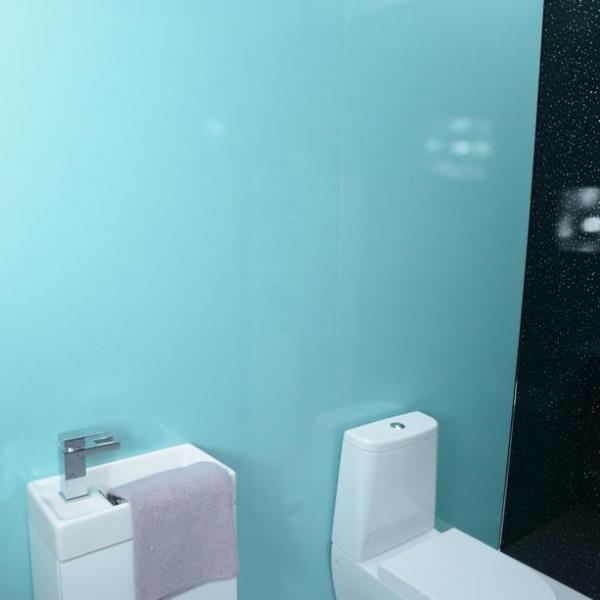 Sample of Blue Shimmer 10mm Bathroom Cladding Shower Wall Panels