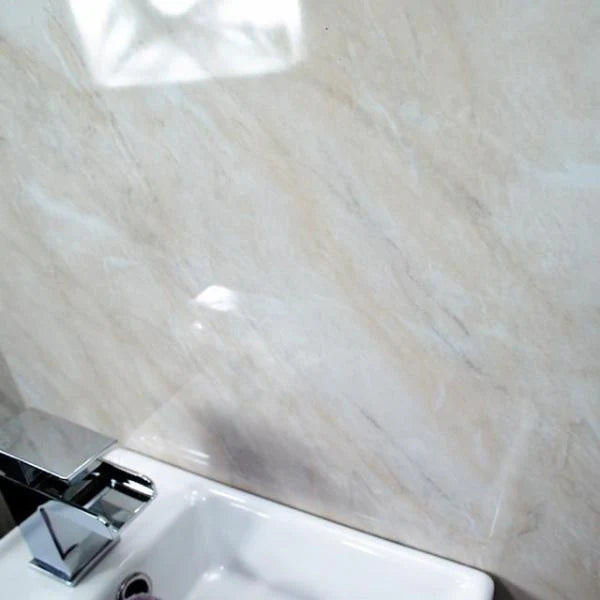 Beige Marble 10mm Bathroom Cladding Shower Wall Panels