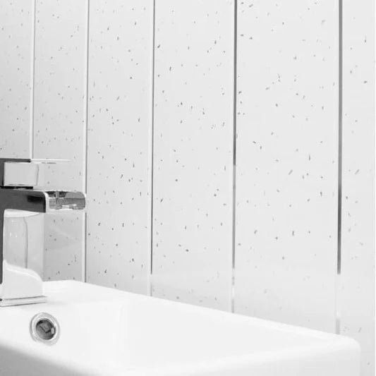 Utopia Sparkle & Chrome 5mm Bathroom Cladding Ceiling Panels