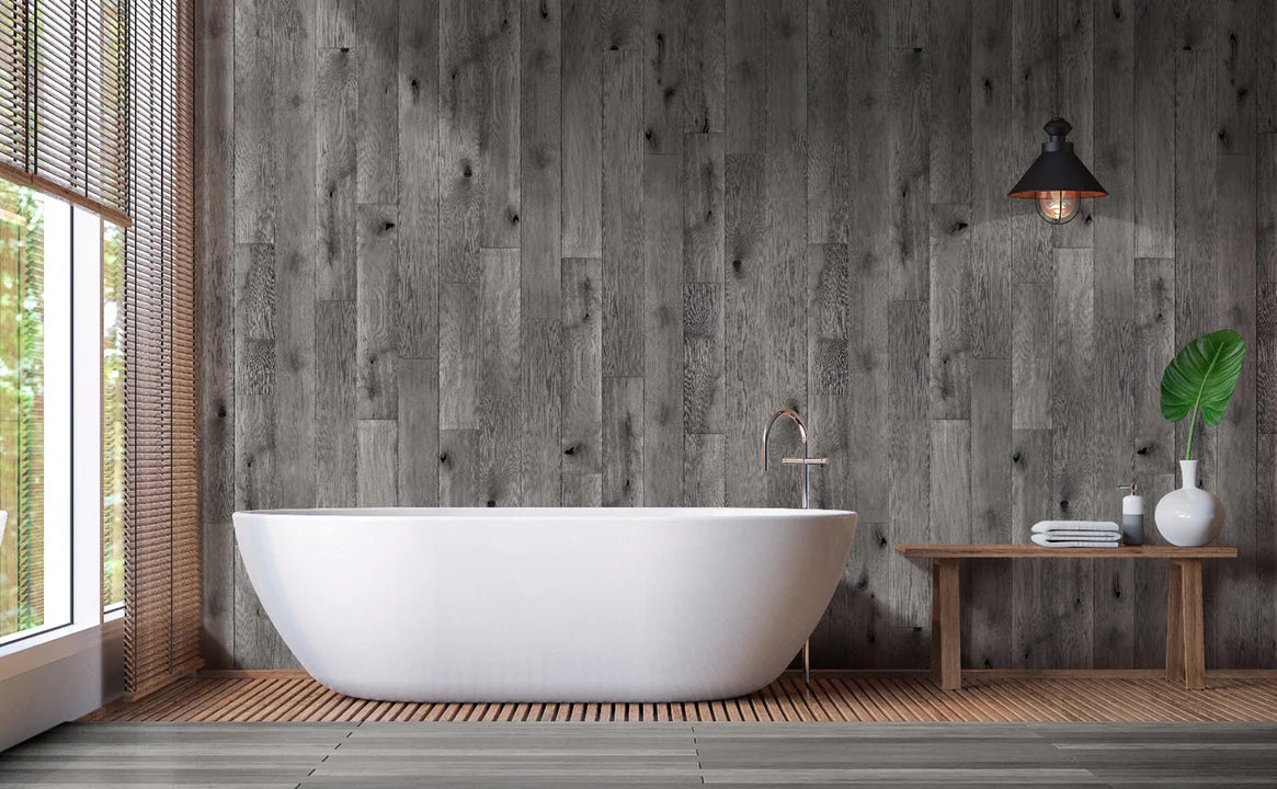 Distressed Grey Oak 8mm Bathroom Cladding PVC Wall Panels - 0