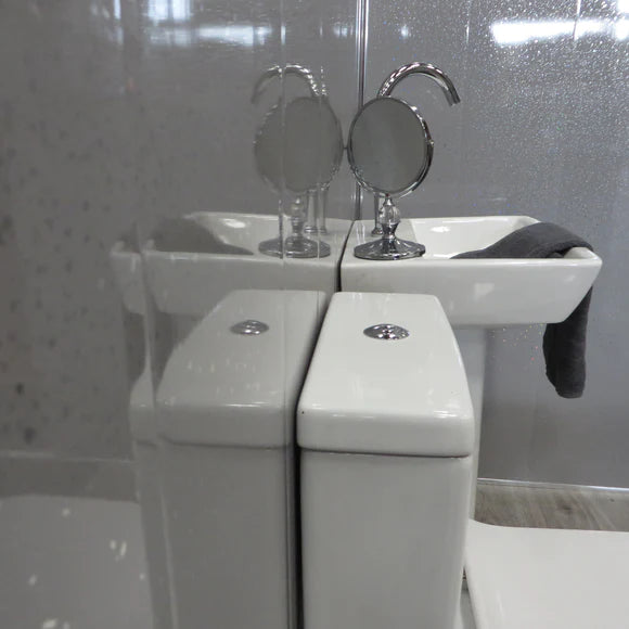 10 x Grey Sparkle PVC Bathroom Cladding Panels