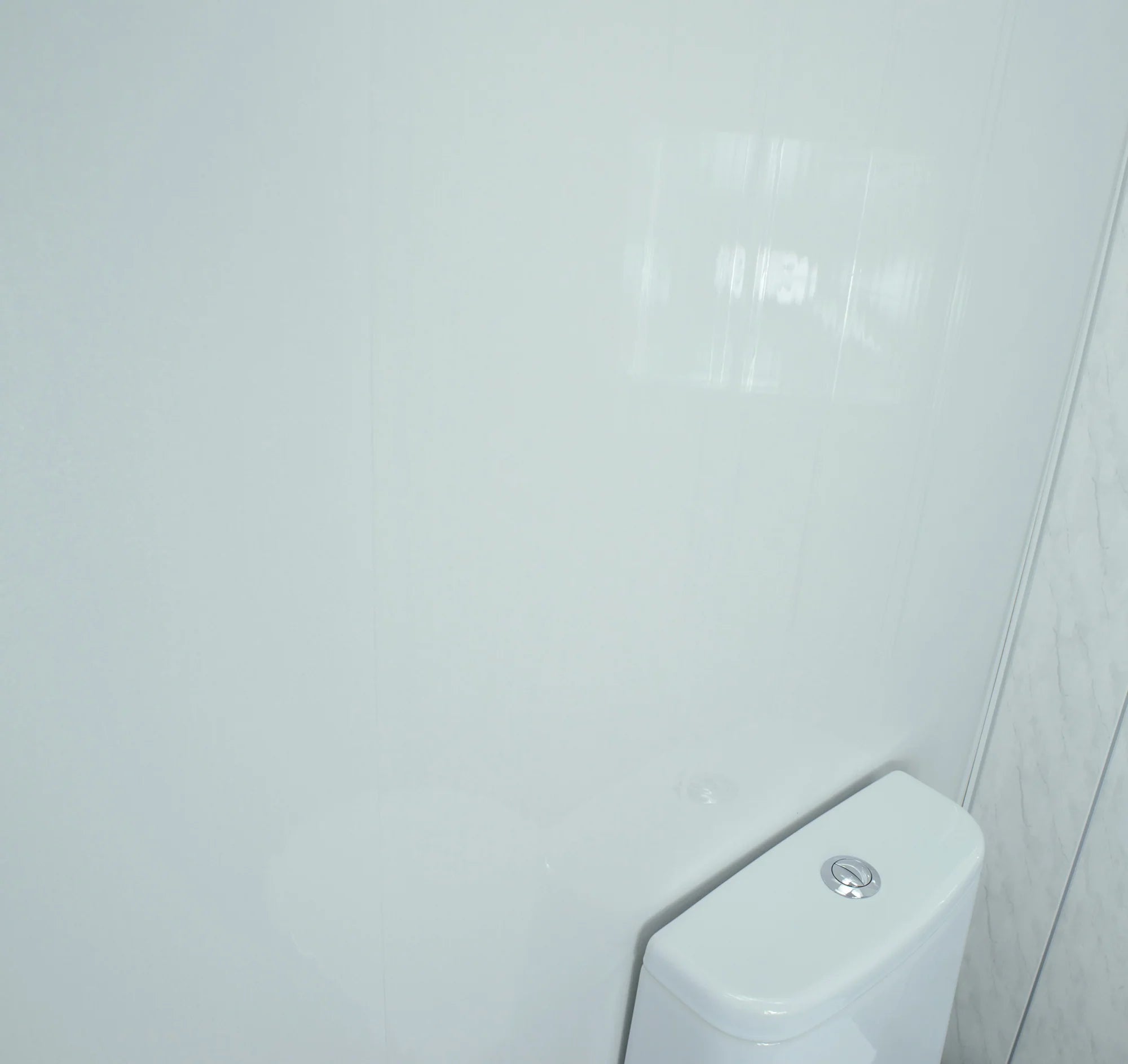 Sample of Gloss White 10mm Bathroom Cladding PVC Shower Panels