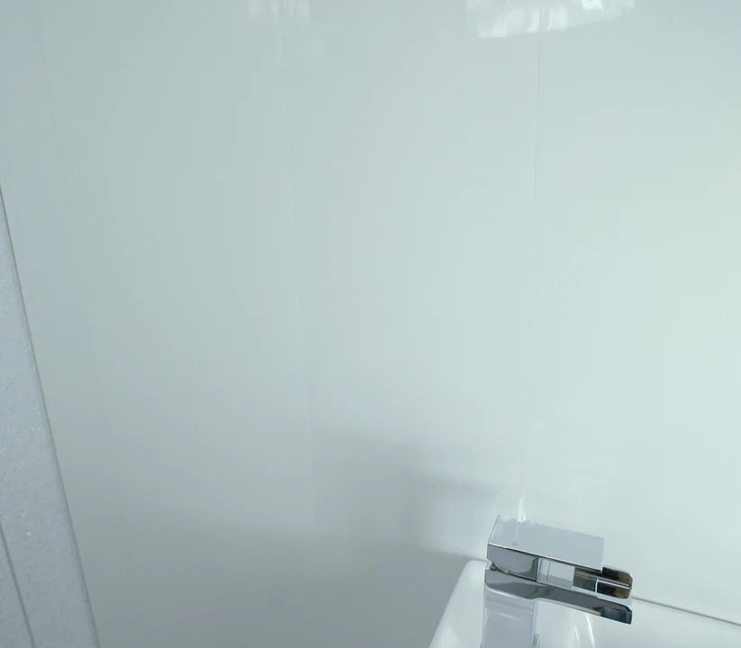 Gloss White 10mm Bathroom Cladding PVC Shower Panels
