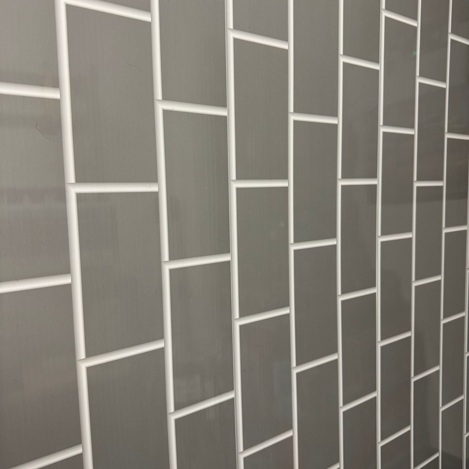 GREY BRICK SMALL TILE FORMAT 5mm BATHROOM WALL PANELS PANELS