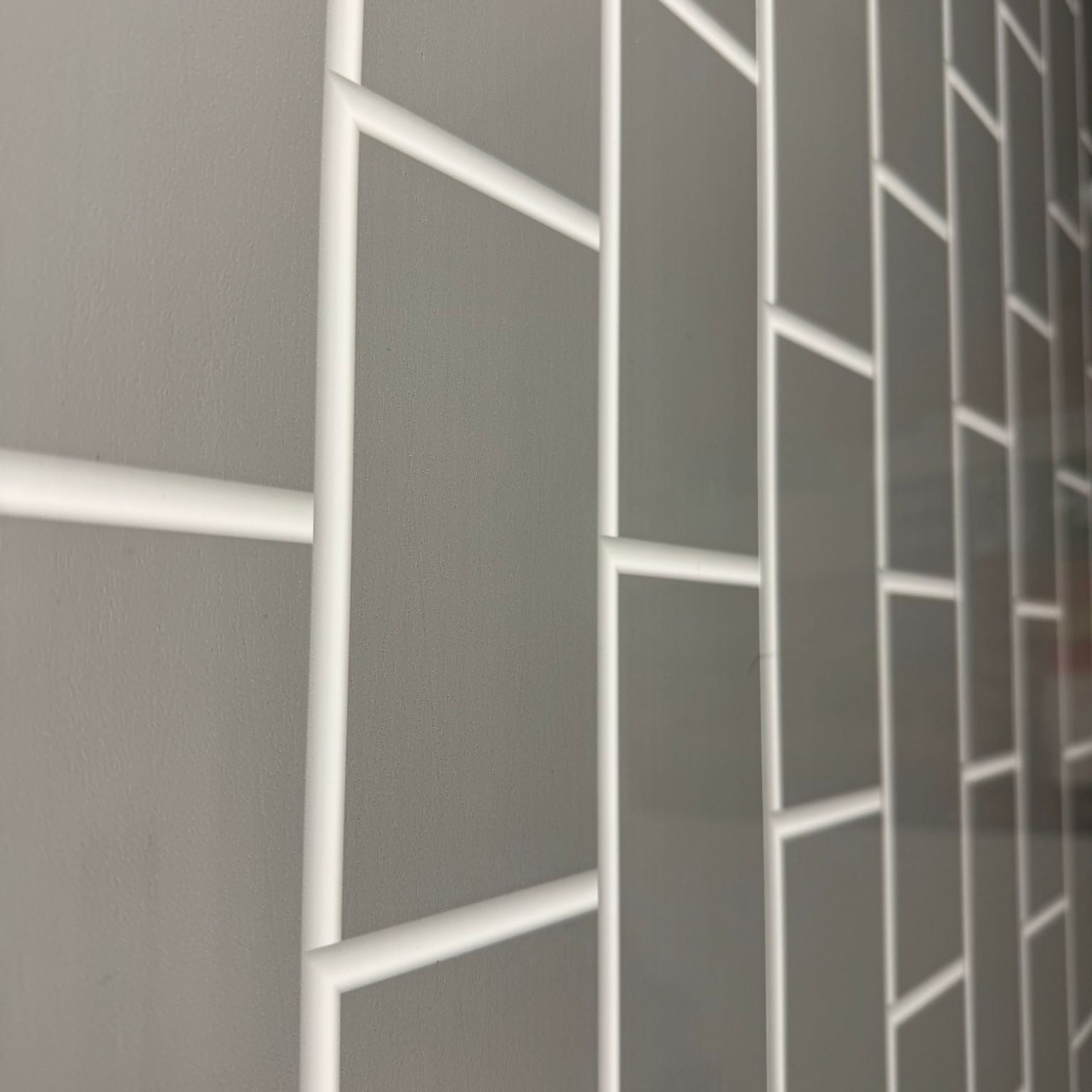 GREY BRICK SMALL TILE FORMAT 5mm BATHROOM WALL PANELS PANELS