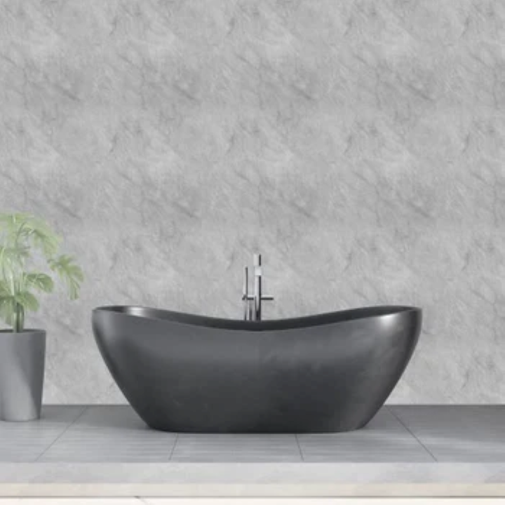 Grey Marble 10mm Bathroom Cladding PVC Shower Panels - 0
