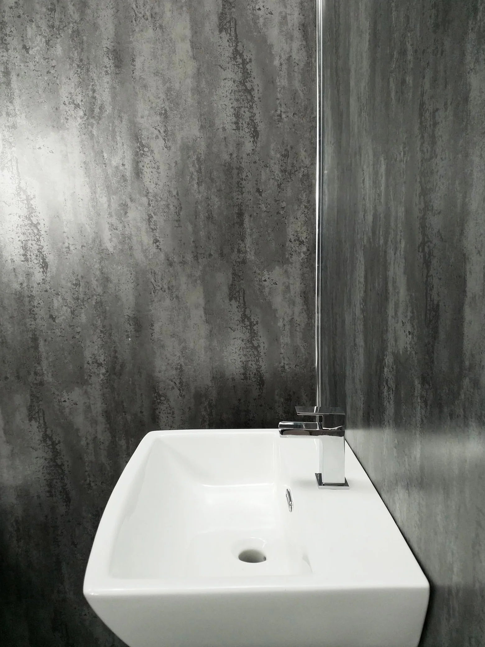 Sample of Anthracite Mist 10mm Bathroom Cladding PVC Shower Panels