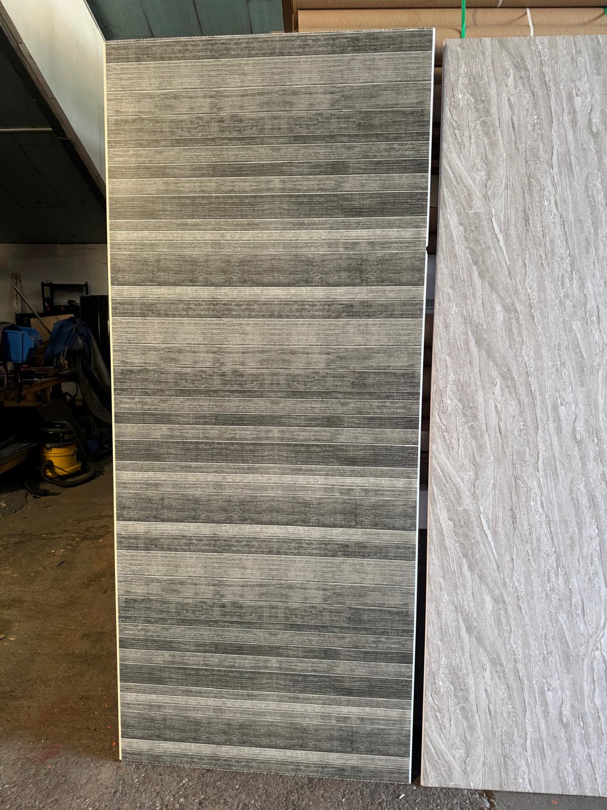 Dark Grey Small Tile 10mm PVC Panel Minor Damage