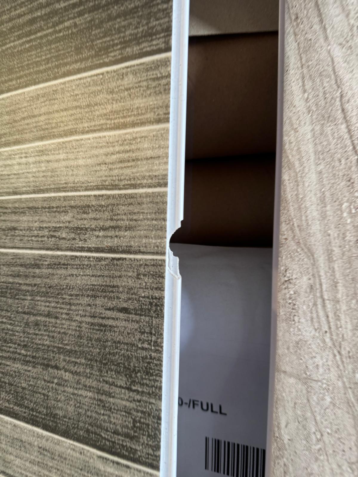 Dark Grey Small Tile 10mm PVC Panel Minor Damage