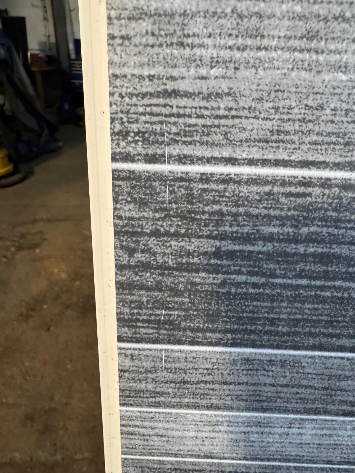 Dark Grey Small Tile 10mm PVC Panel Minor Damage