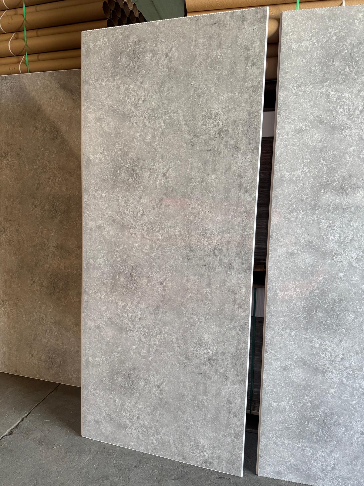 Concrete Grey 10mm Bathroom Cladding PVC Panels Factory Seconds