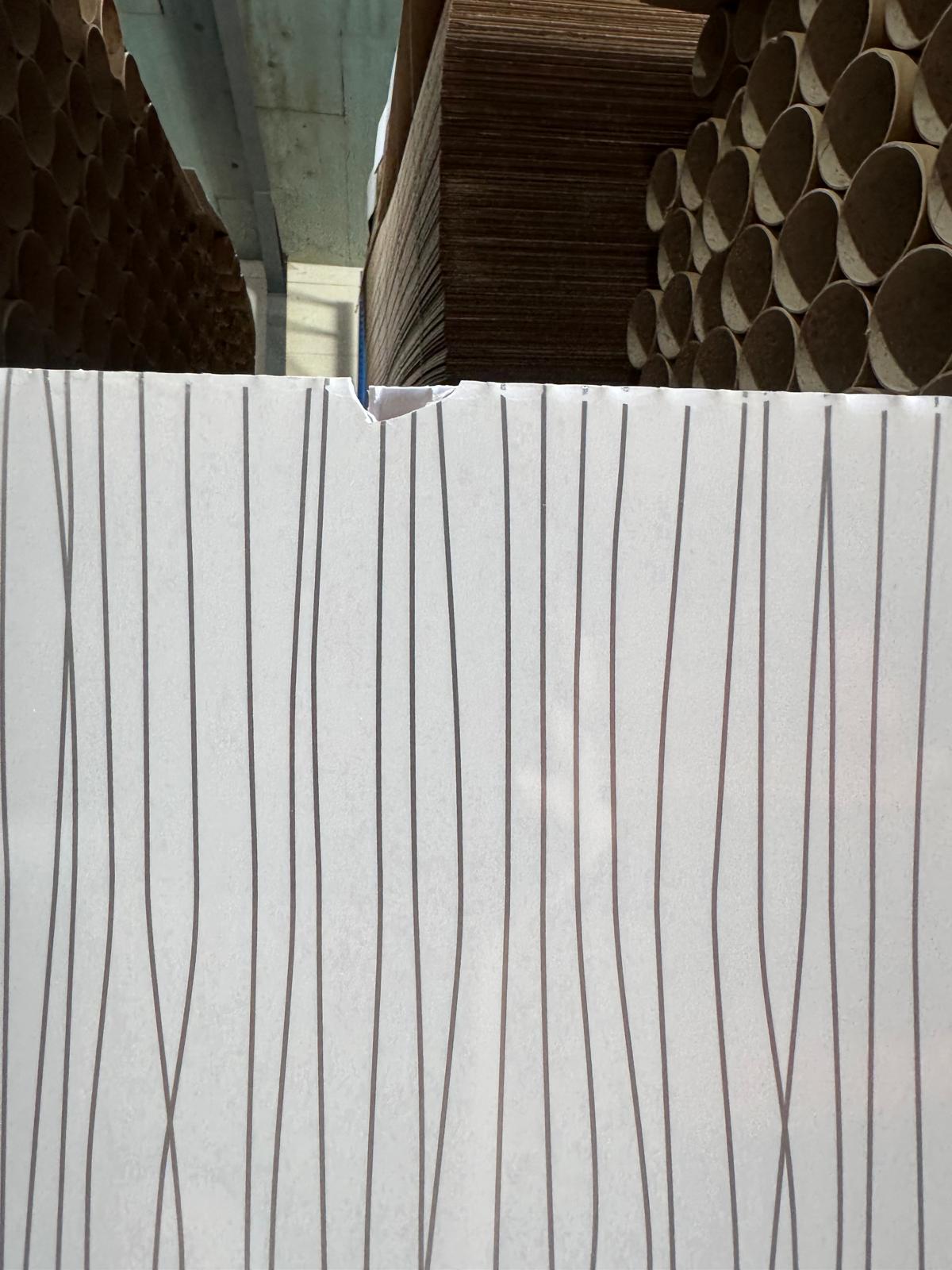 White Stripes 10mm Bathroom Cladding Wall Panels Minor Damage
