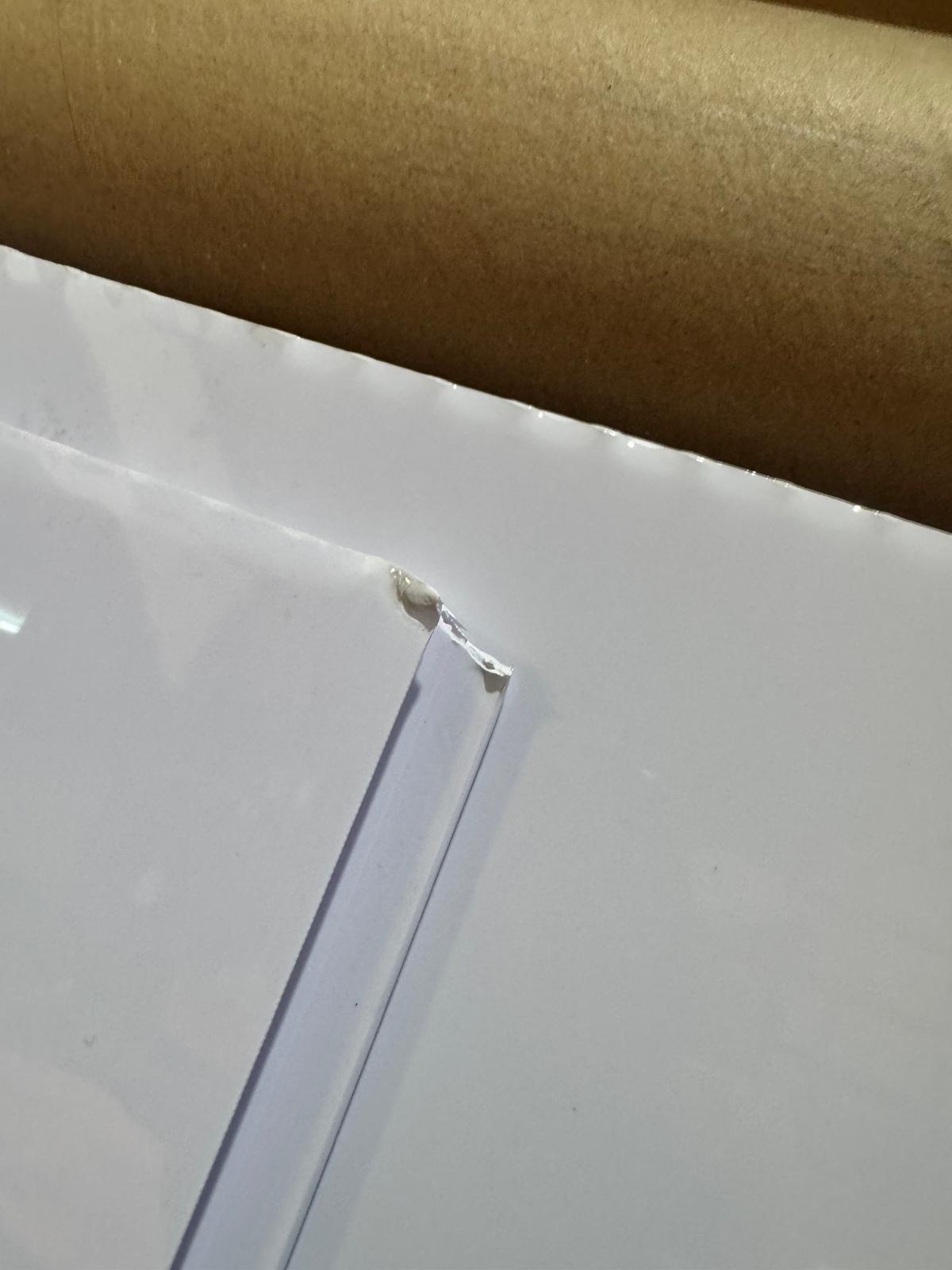Gloss White 10mm PVC Panels Minor Damage