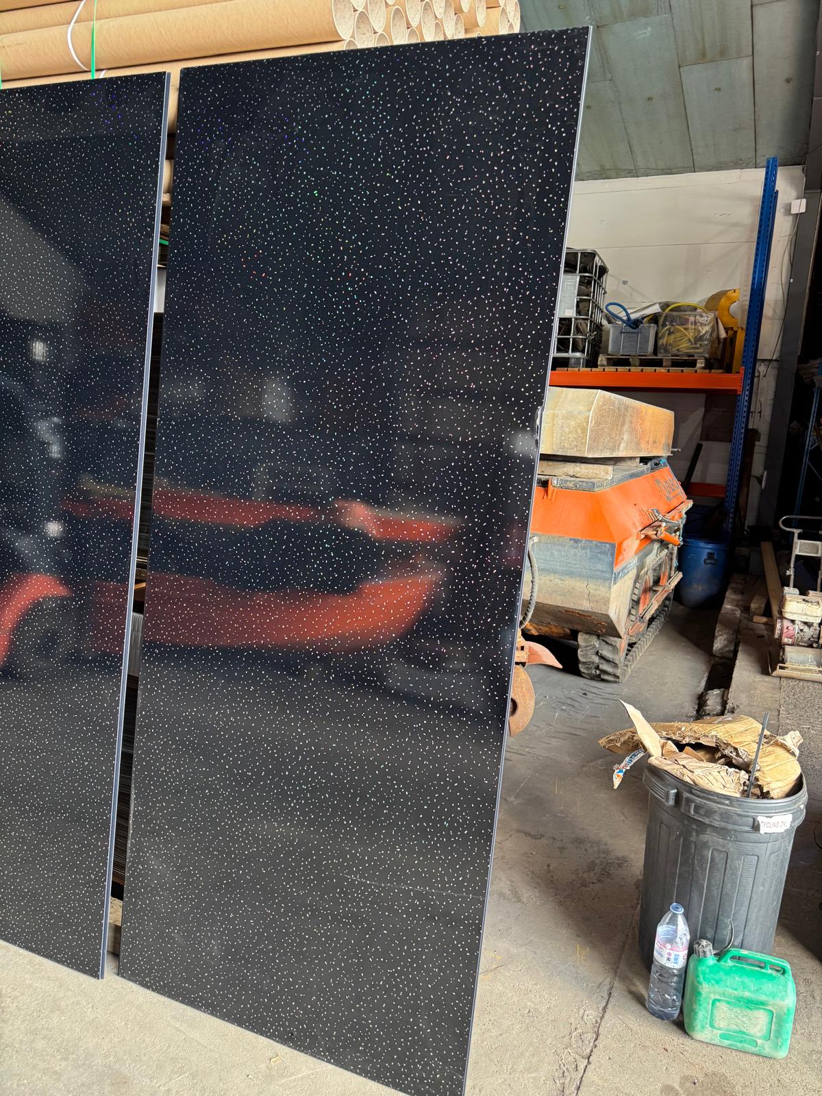 Black Sparkle 10mm PVC Panels Minor Damage