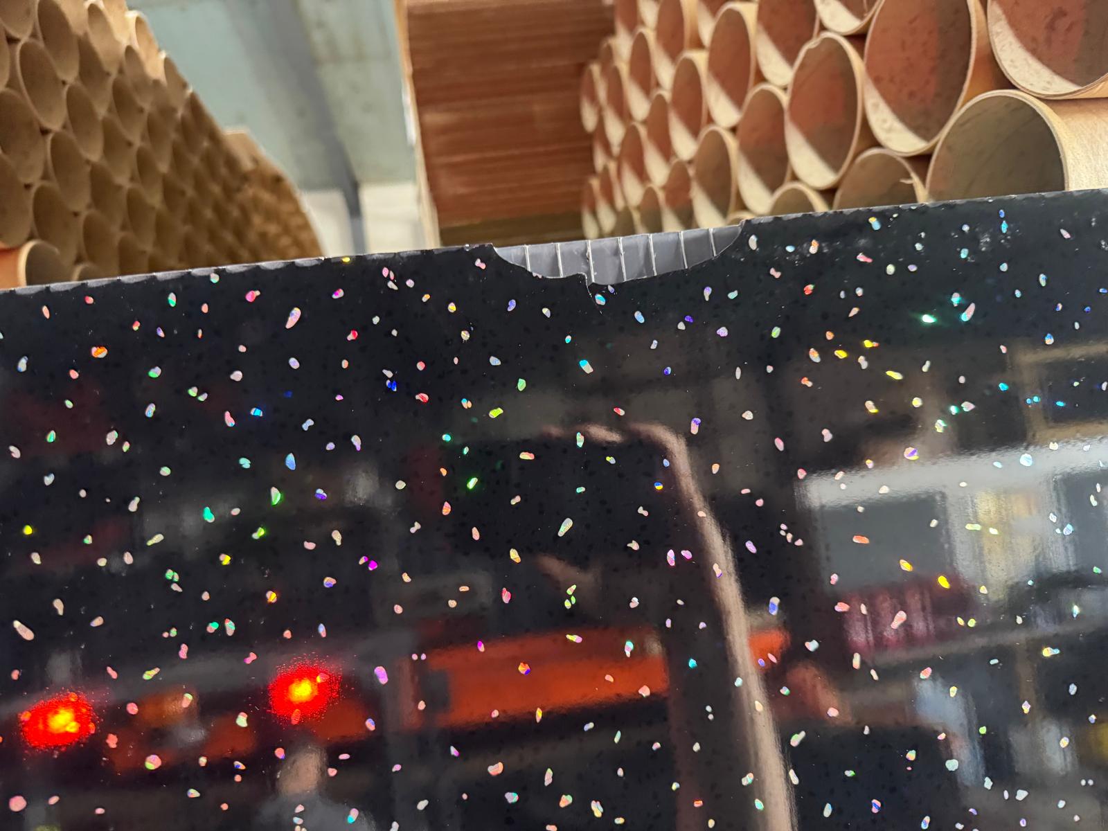 Black Sparkle 10mm PVC Panels Minor Damage