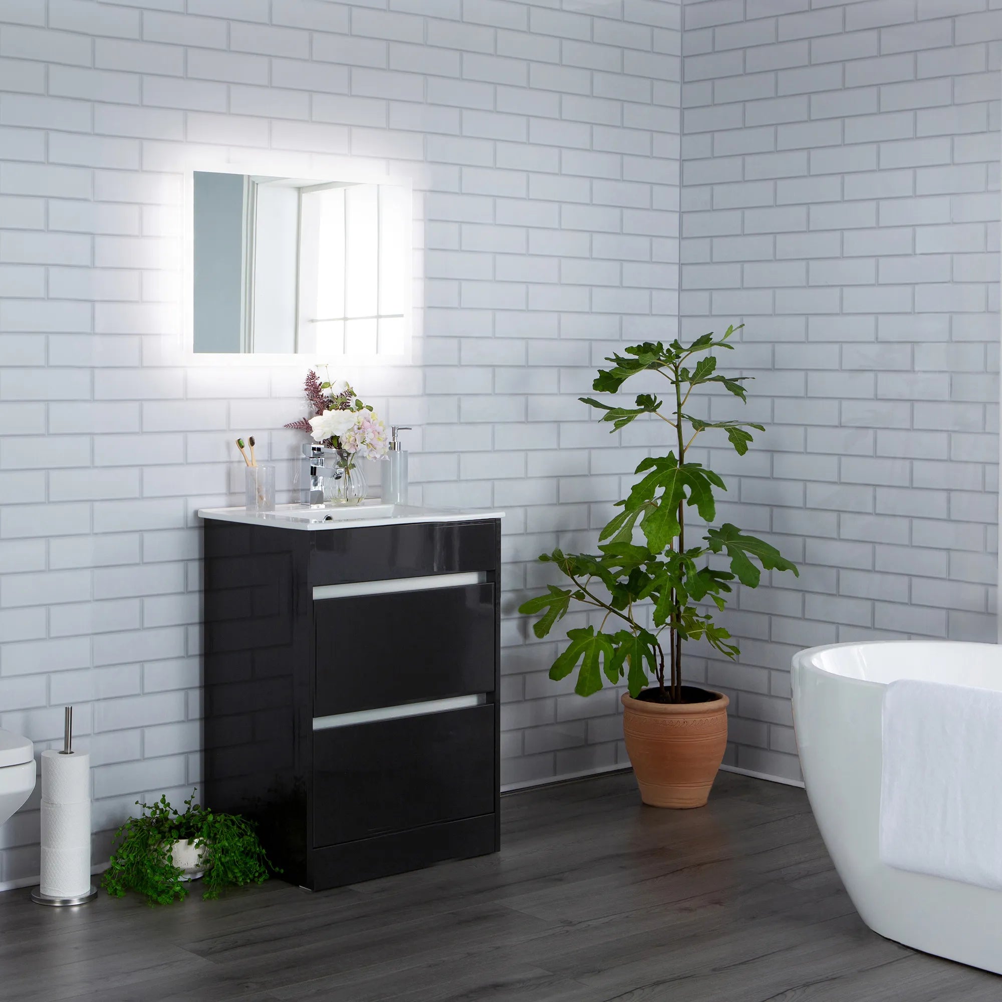 London Tile White 8mm Panels (Pack of 4)