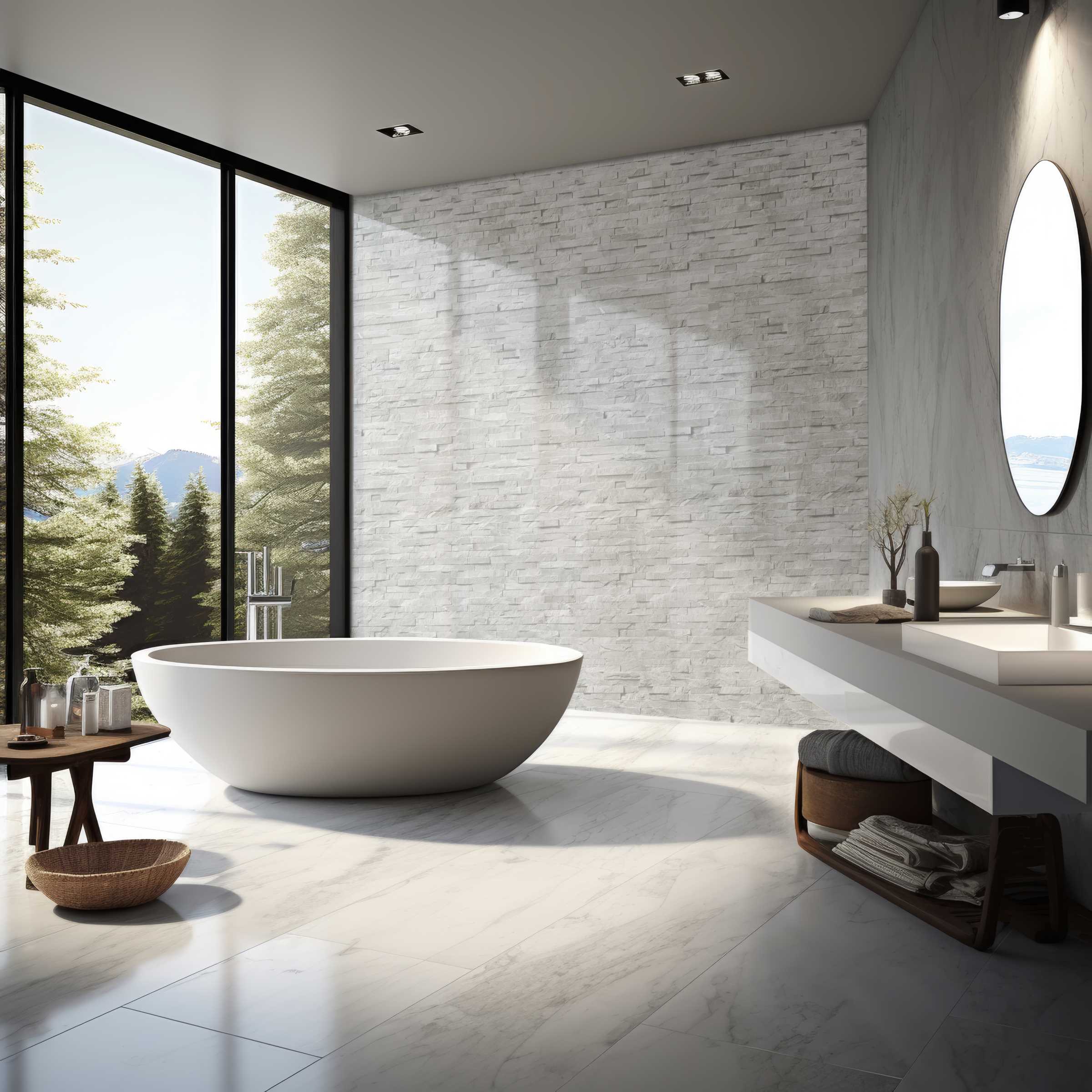 Natural Stone Light Grey 8mm Panels (Pack of 4)
