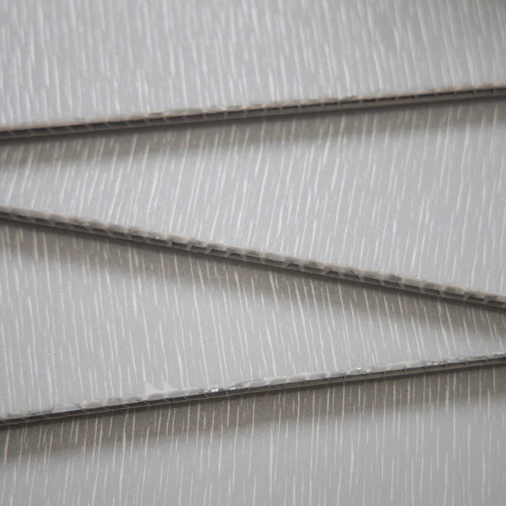 Sample of Silver Grey Silk 10mm Bathroom Cladding Shower Wall Panels