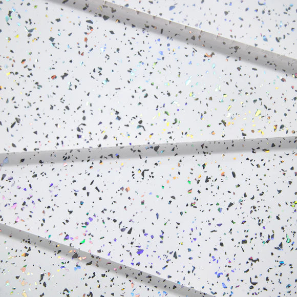 10 x White Sparkle PVC Panel