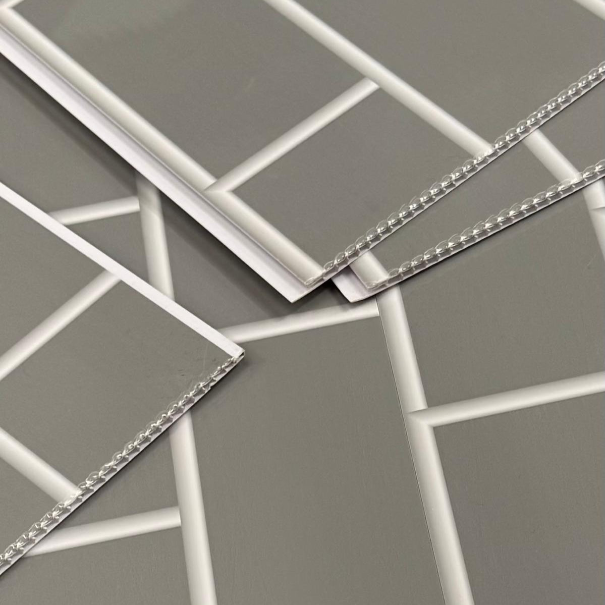 Grey Brick Small Tile 5mm PVC Panel