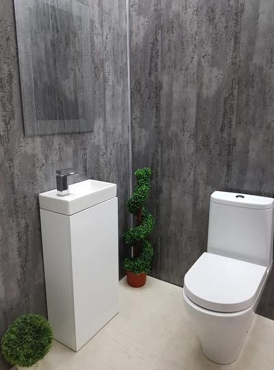 Sample of Anthracite Mist 10mm Bathroom Cladding PVC Shower Panels - 0