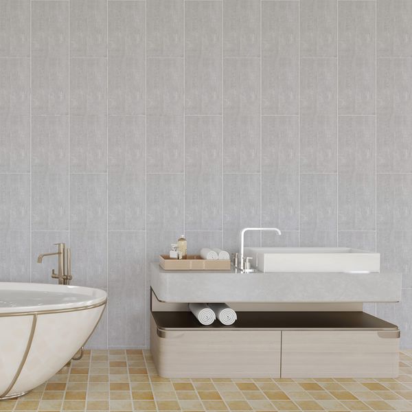 Arian Grey Stone Tile Effect 8mm Bathroom Wall Panels PVC Cladding