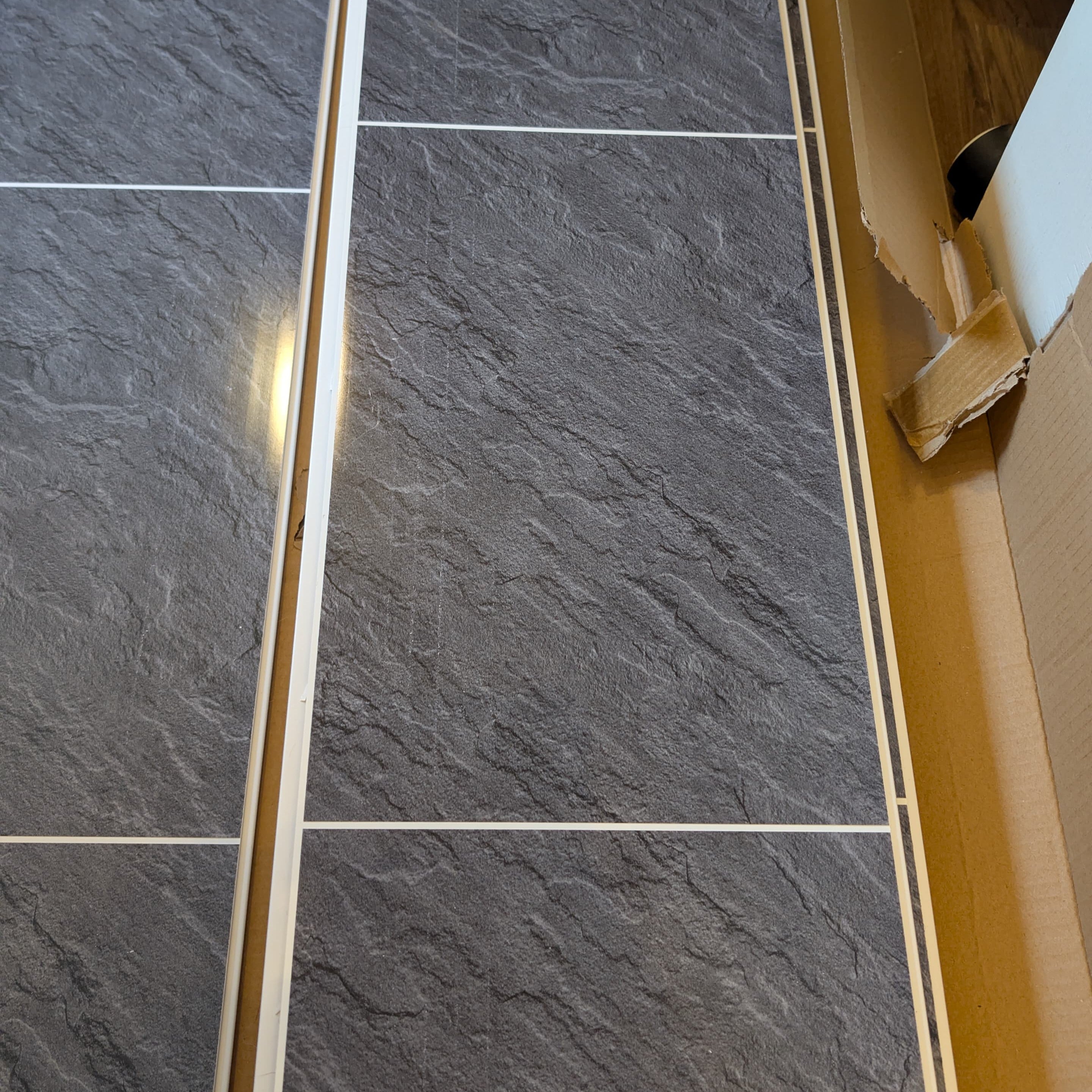 Hewn Slate Tile Groove 8mm PVC Panel CLEARANCE