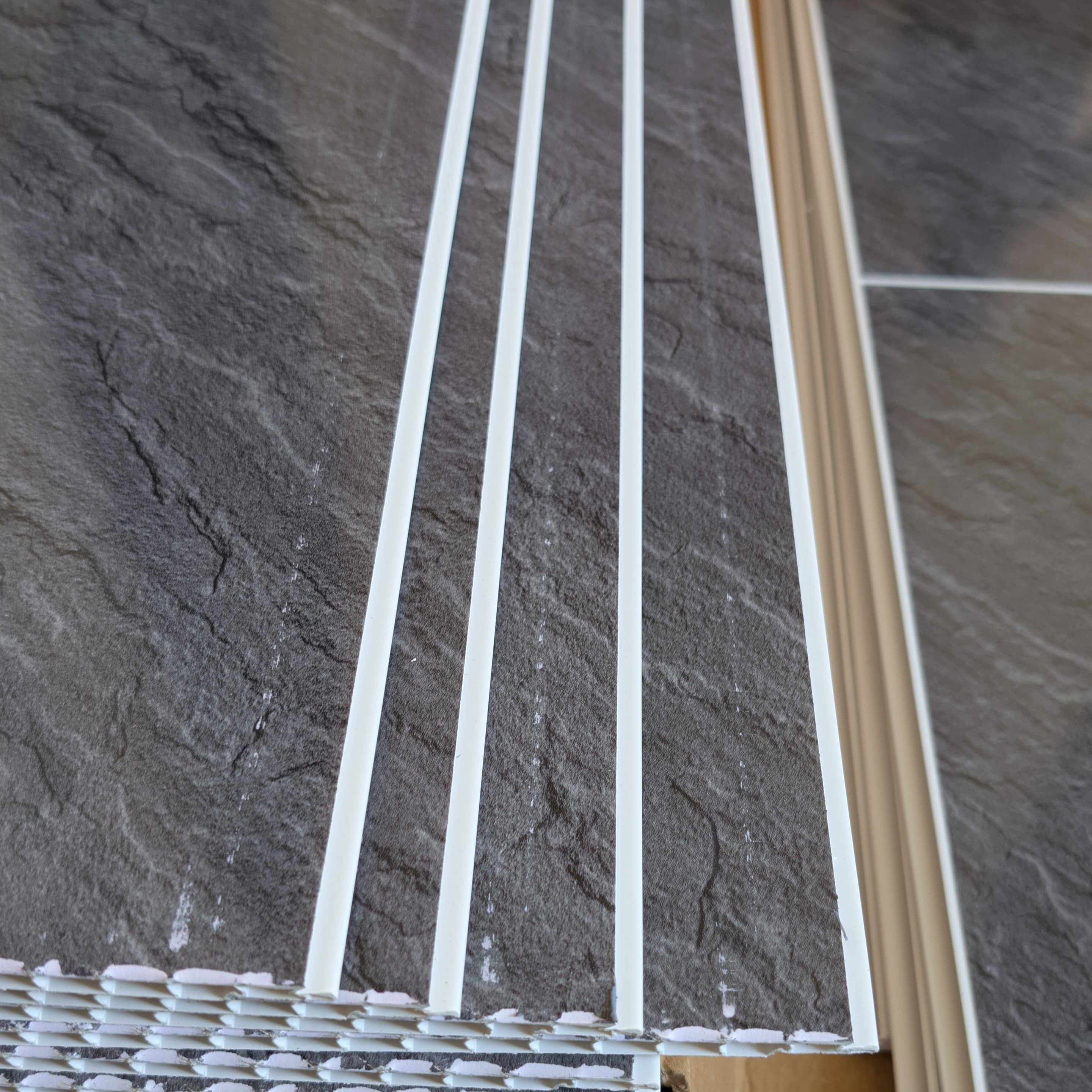 Hewn Slate Tile Groove 8mm PVC Panel CLEARANCE