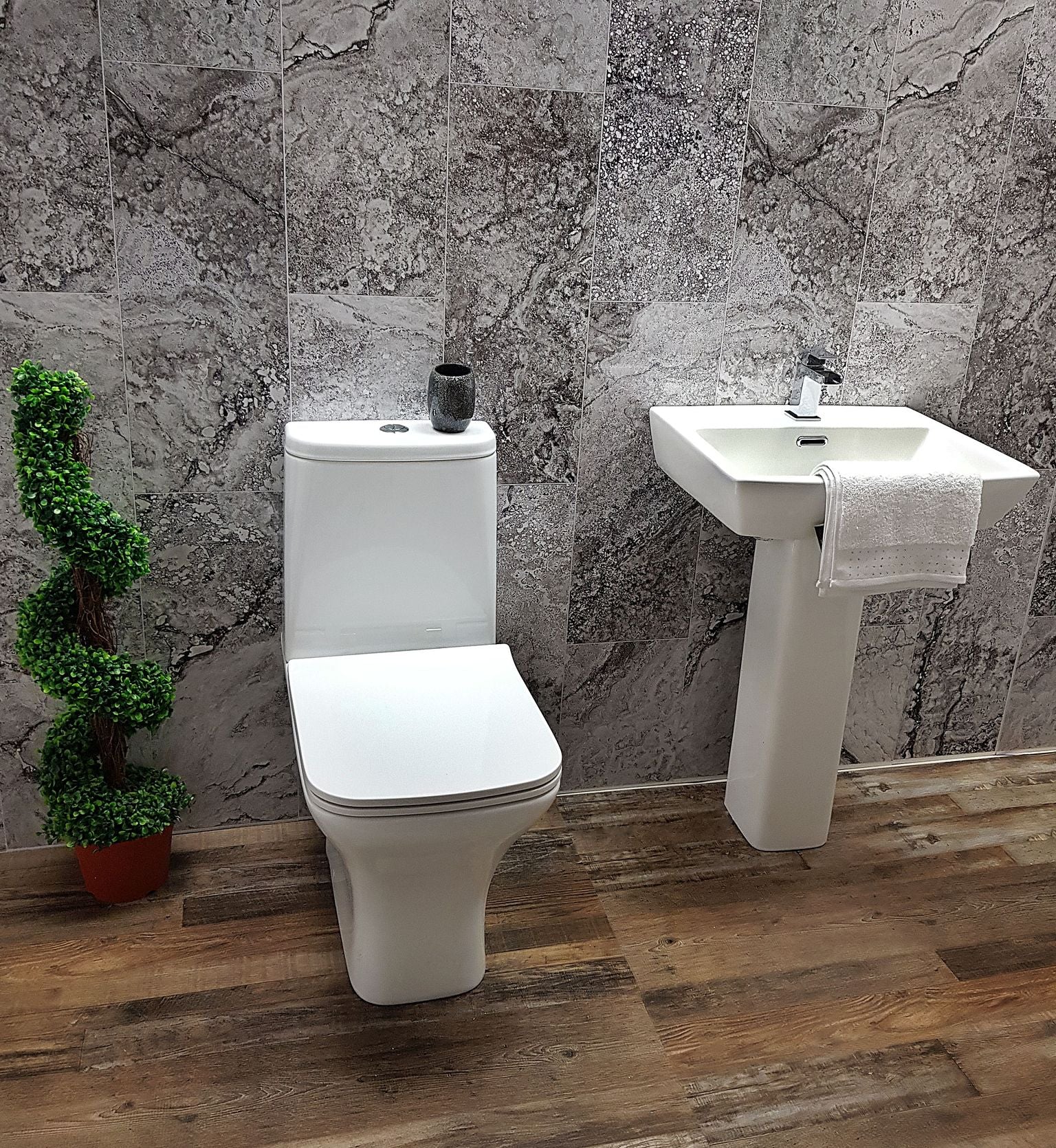 Sample of Florence Marble 8mm Bathroom Cladding PVC Wall Panels - 0