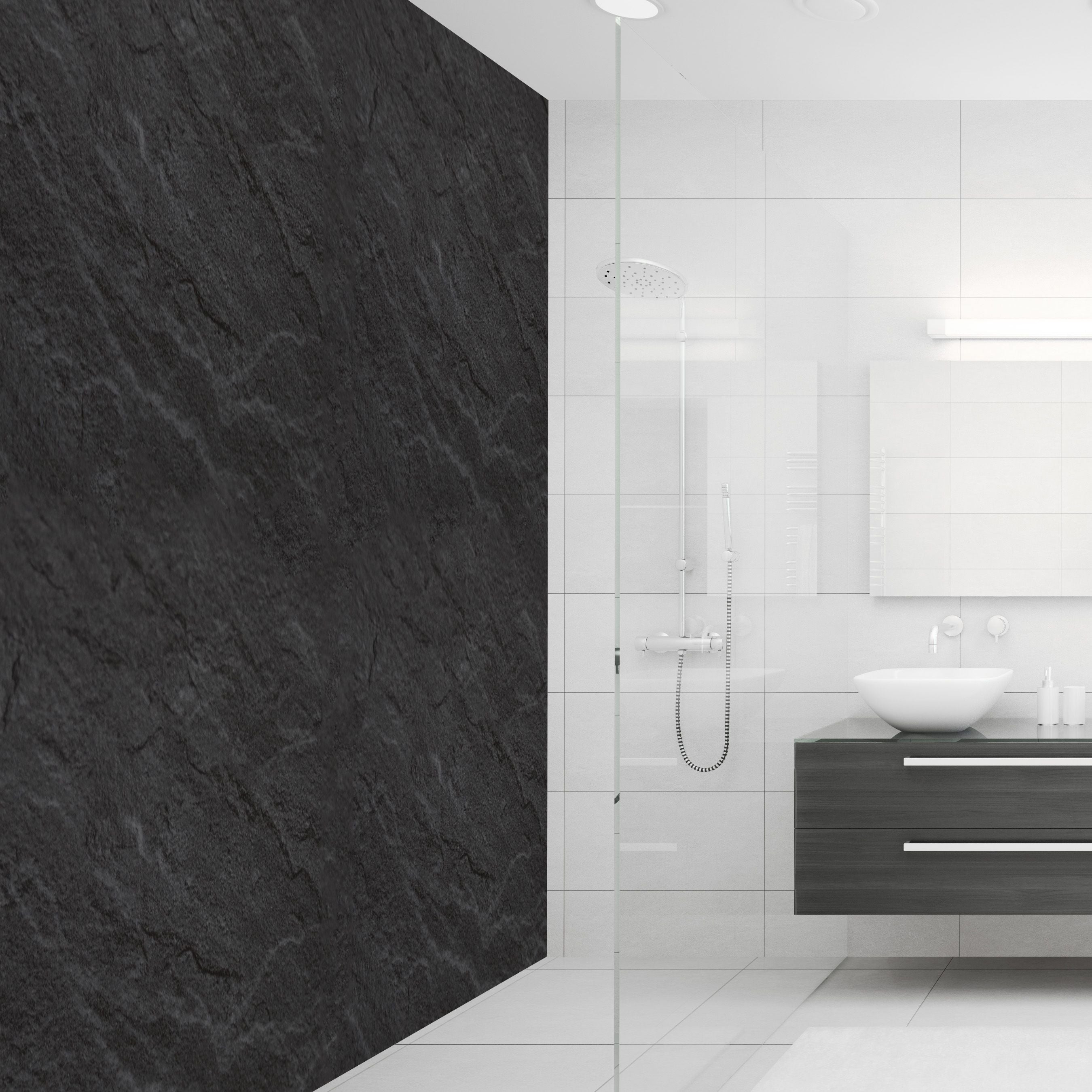 Hewn Slate 10mm Bathroom Cladding Shower Wall Panels