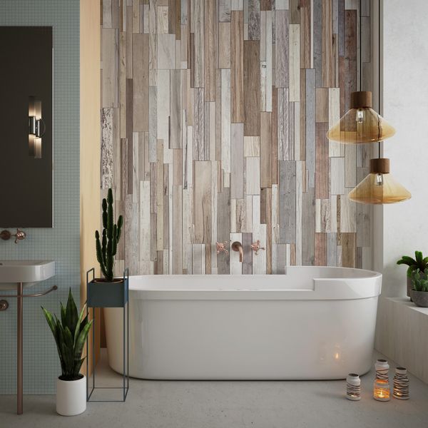 Sample of Marino Wood 8mm Bathroom Cladding Wet Wall Panels - 0